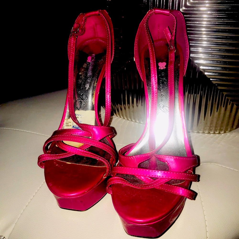 Hot pink stilettos